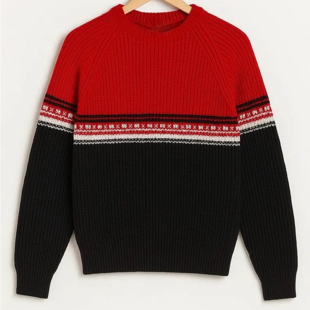 Red and Black Men's Sweater